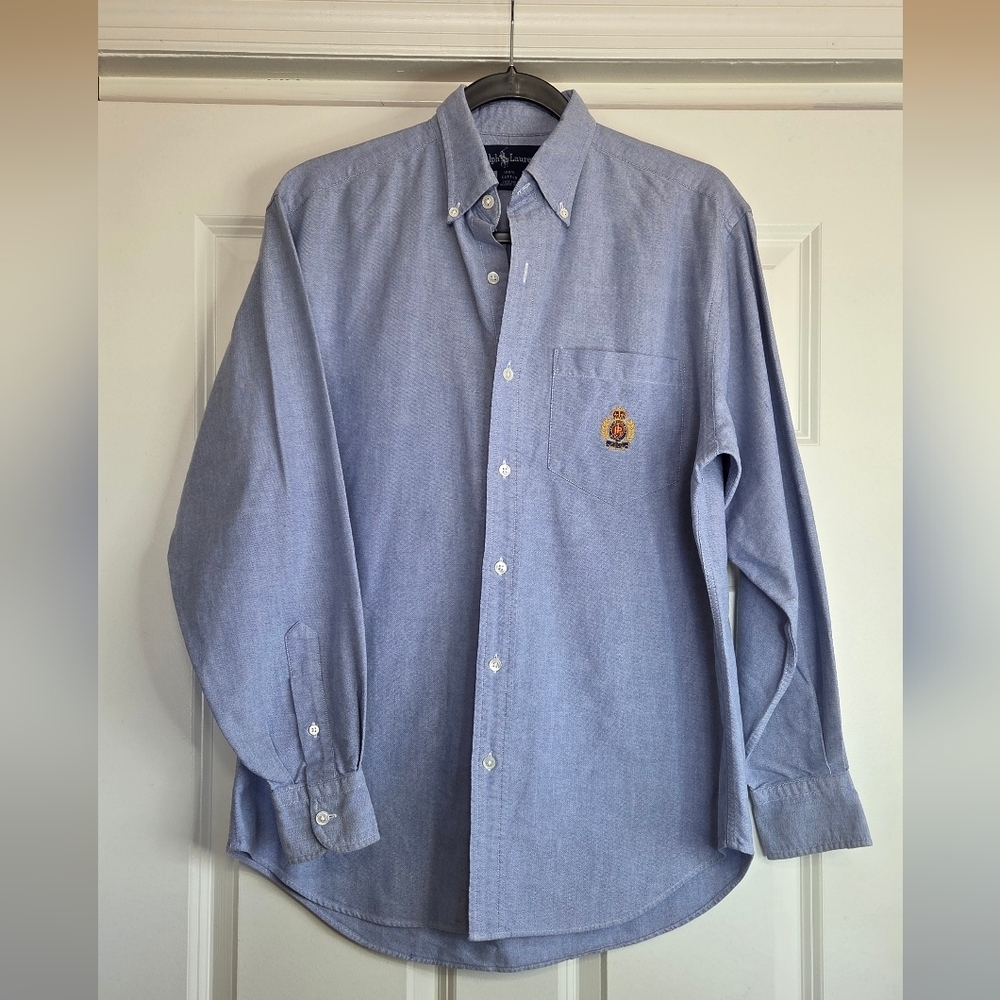 Ralph Lauren Blue Label Men's Denim Button Down w/ Embroidered Pocket - Size 10